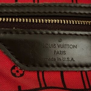 Authentic Louis Vuitton Neverfull MM Damier Ebene – Red Interior